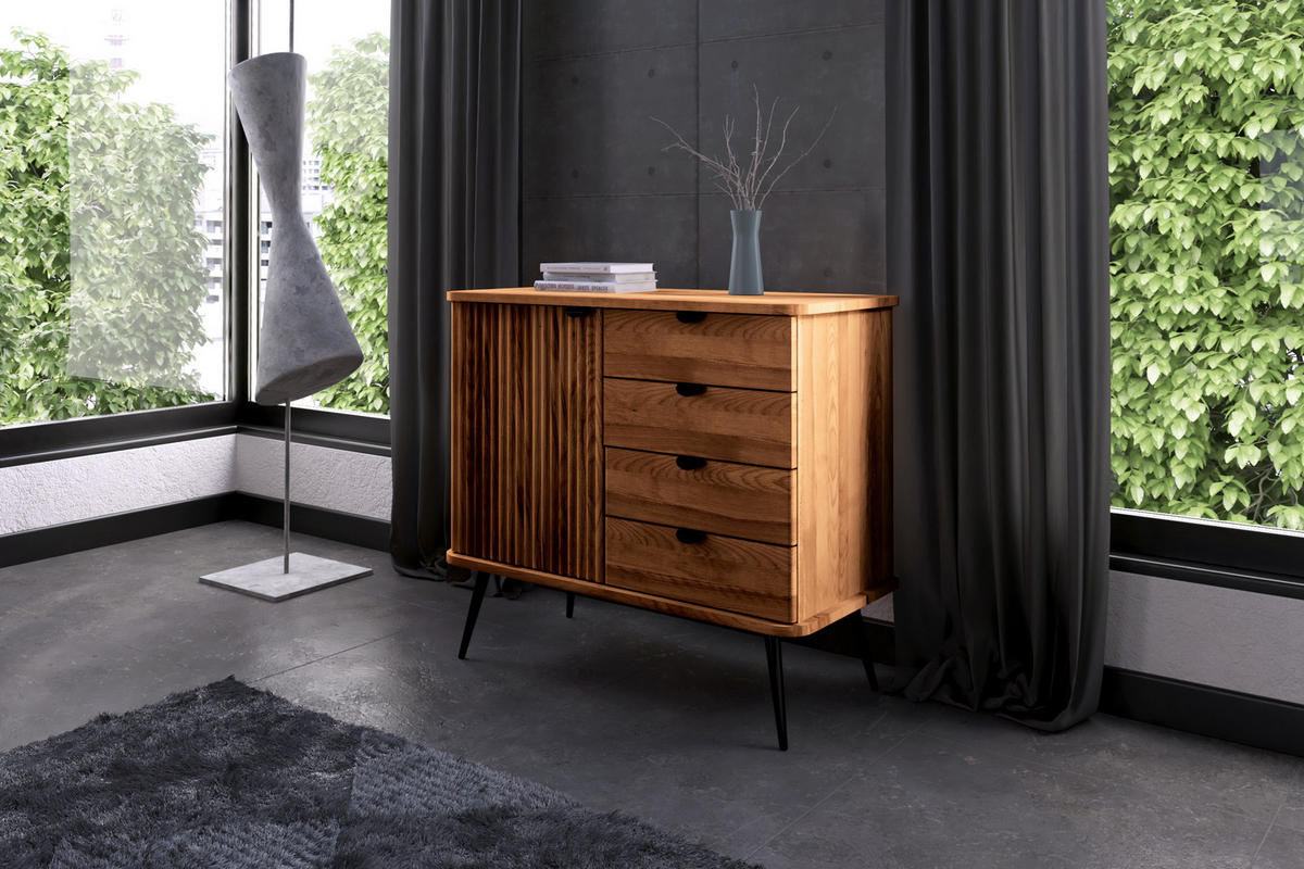 KOMMODE LINA - Kernbuche, Holz (97/87/46cm) - byoak