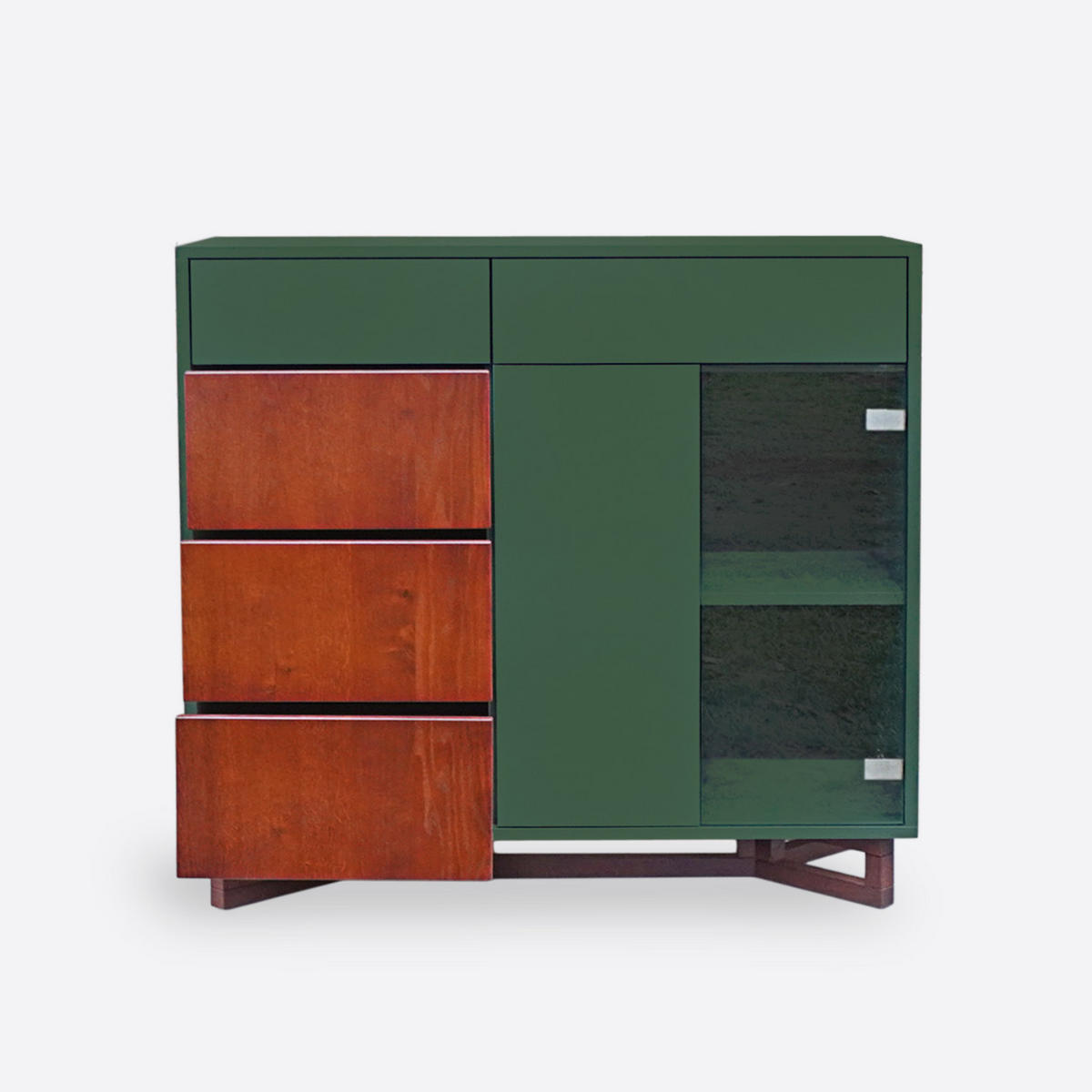 HOLZKOMMODE mit Schubladen und laminierter Platte NORD - Eichefarben, Holz (120/95/45cm) - Rawood Furniture