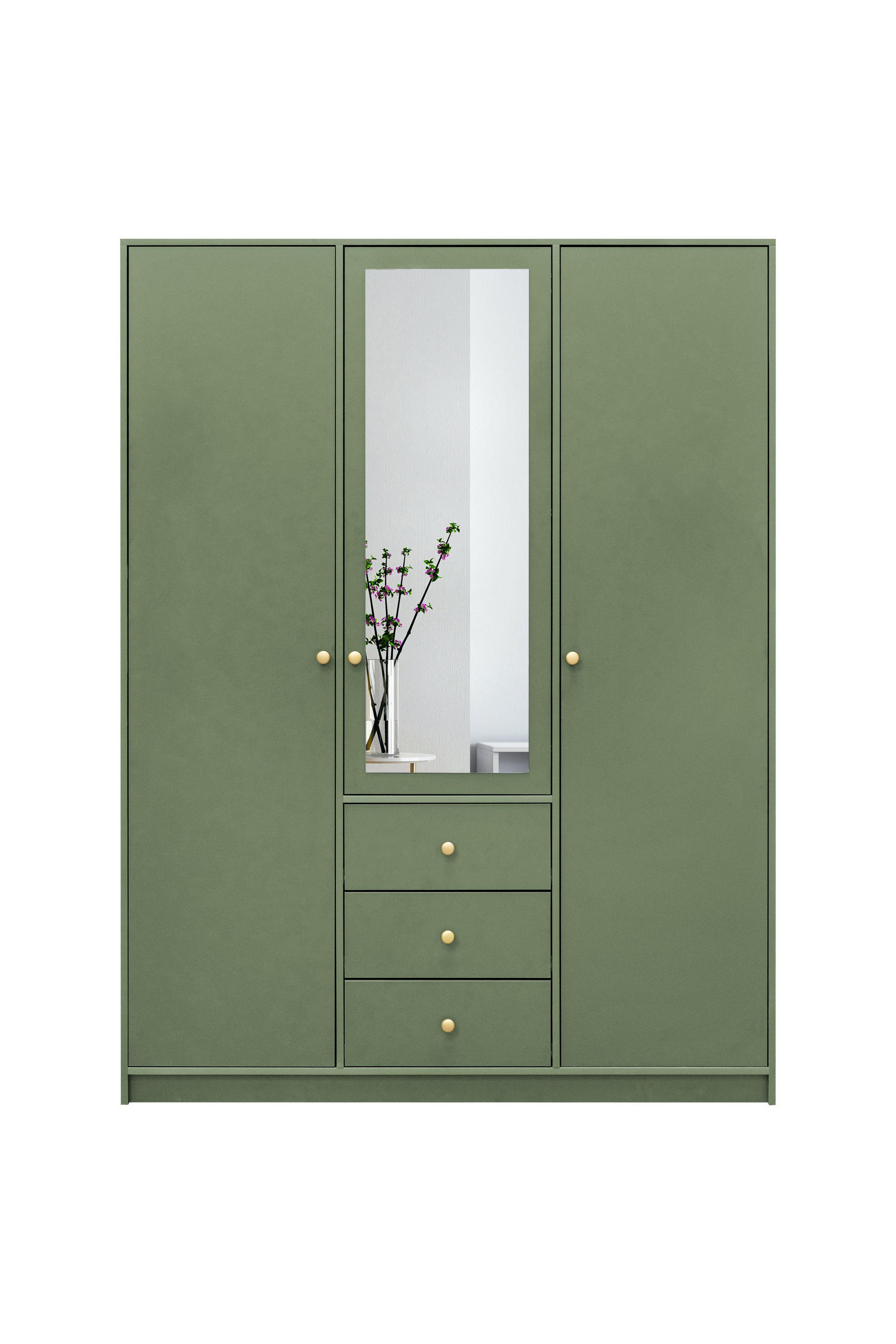 Masseno Drehtürenschrank Grün 149x200x57.5 cm