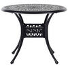 GARTENTISCH Metall Schwarz Ancona - Beige/Schwarz, Metall (90/90/72cm) - Beliani