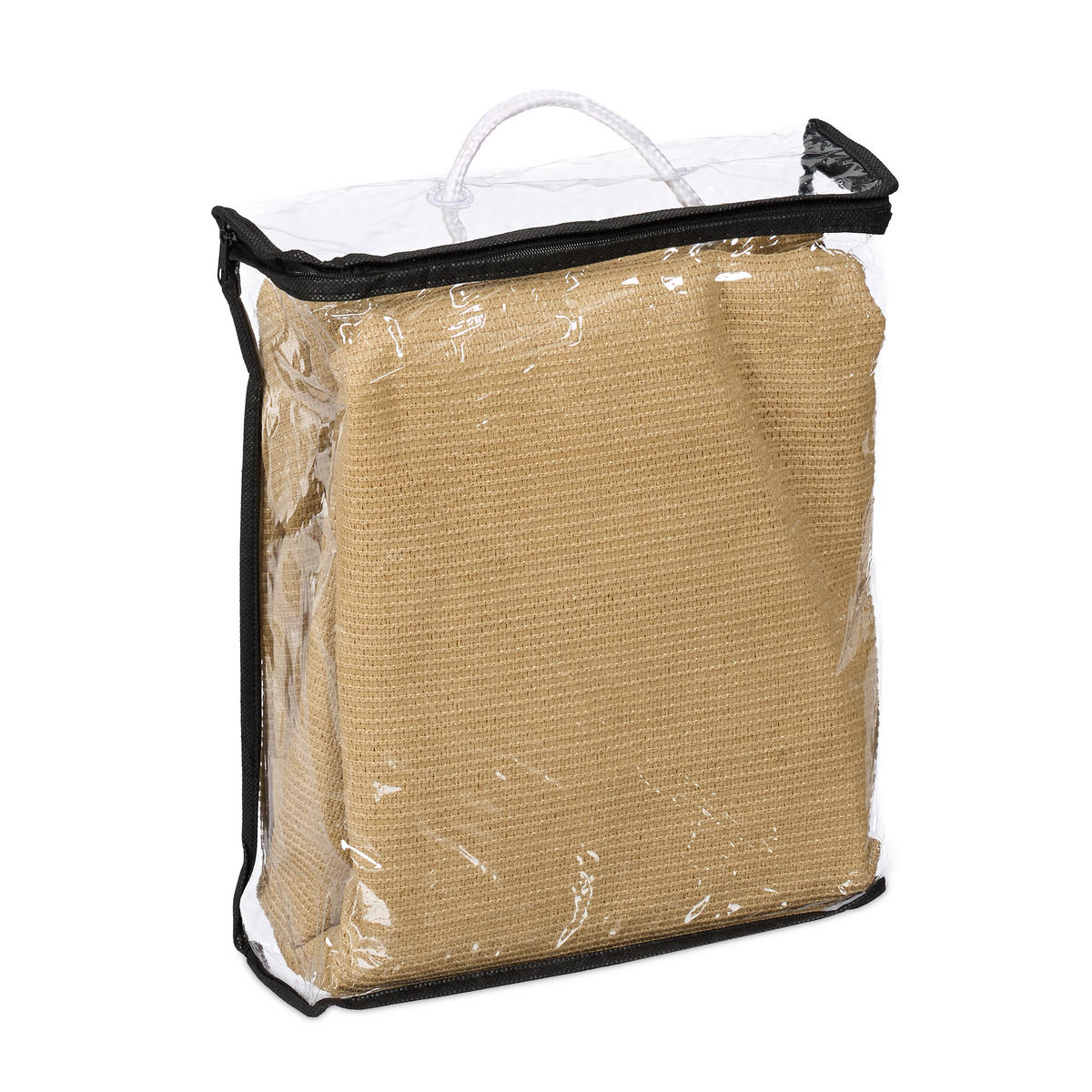 SONNENSEGEL - Beige, Kunststoff/Metall (163/200cm) - Relaxdays