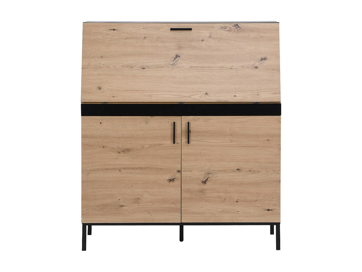 SEKRETÄR - 100 cmcm x 40 cmcm - Holz, Platte - Naturfarben Hell - MALEDA - Naturfarben, Holz (40/100/115cm) - Vente-Unique