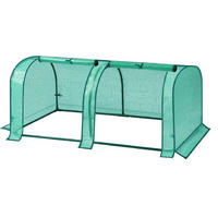 FOLIENGEWÄCHSHAUS, PE Gitterfolie, 130 x 60 x 50 cm - Grün, Textil/Metall (130/50/60cm) - Woltu