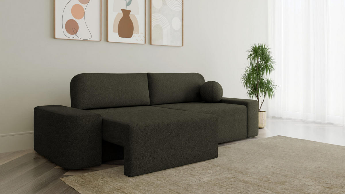 SOFA Lisbon - Grün (Arena 12) - Grün, Holzwerkstoff (268/85/110cm)