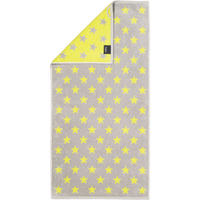 HANDTUCH NEW STARS STERNE KLEIN 6261 PLATIN/LIME - 75 - Grau, Textil (50/100cm) - Cawoe
