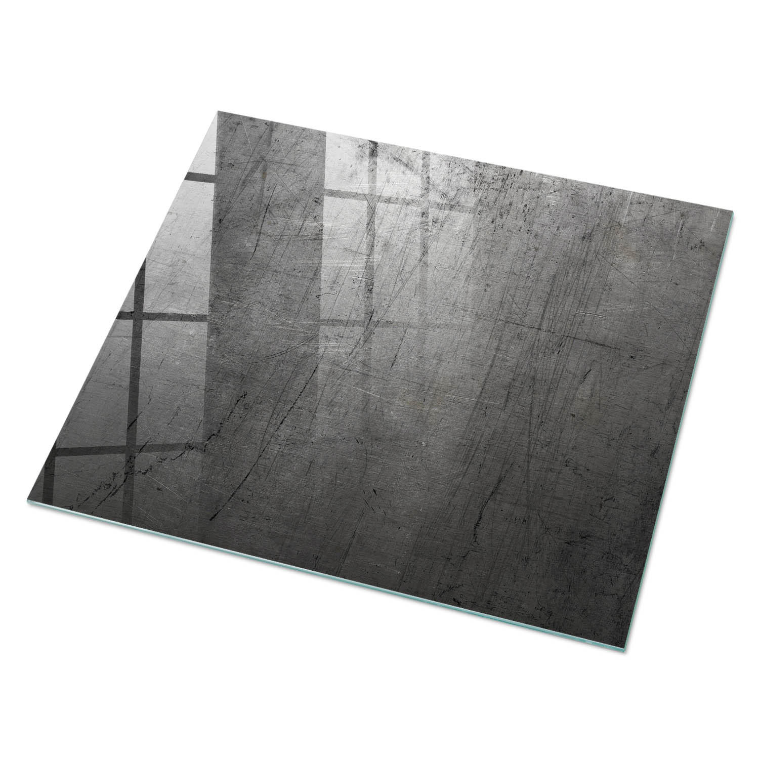GLASPLATTE 80x60 cm – Industrielle Textur - Schwarz, Glas (0.4/80/60cm) - ArtPrintCave