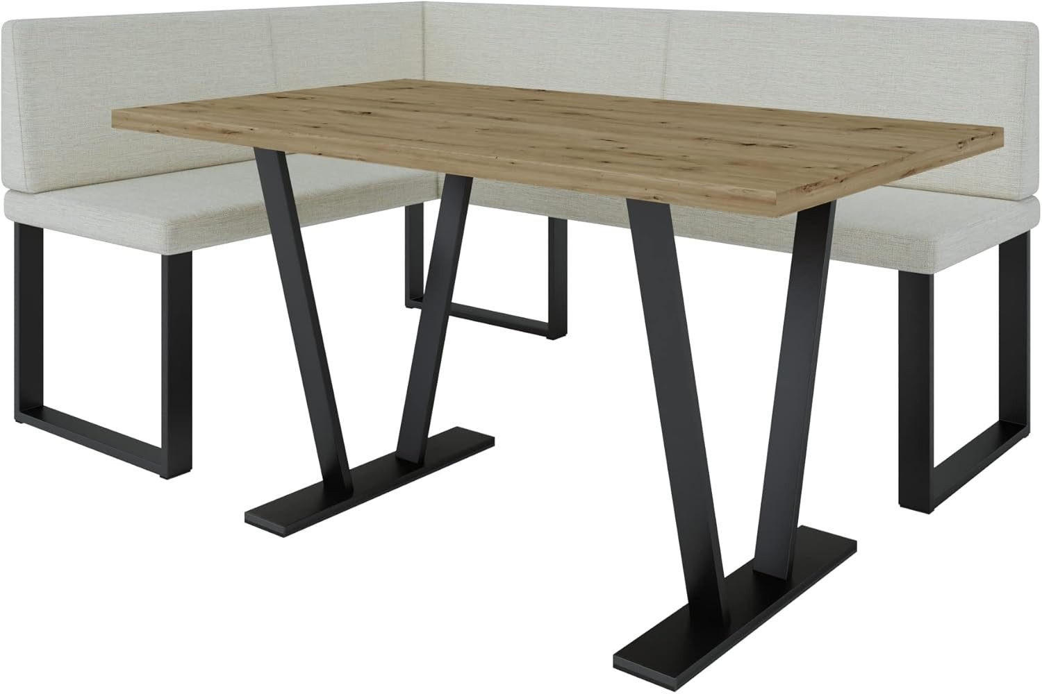 AN Furniture Store Eckbankgruppe Beige 128x87x168 cm