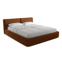 POLSTERBETT mit Bettkasten und Lattenrost 200x228 Orange - Terracotta/Schwarz, Kunststoff/Textil (180/200cm) - Makamii