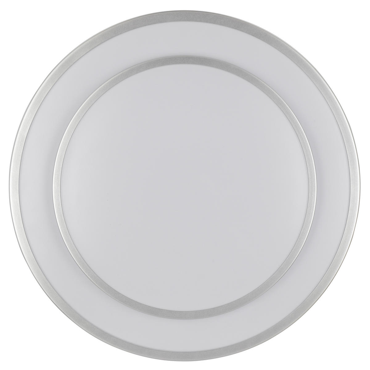 LED DECKENLEUCHTE Luciano Aluminium/Weiß 39/39/7,8 cm - Multicolor, Metall (39/39/7.8cm) - Brilliant