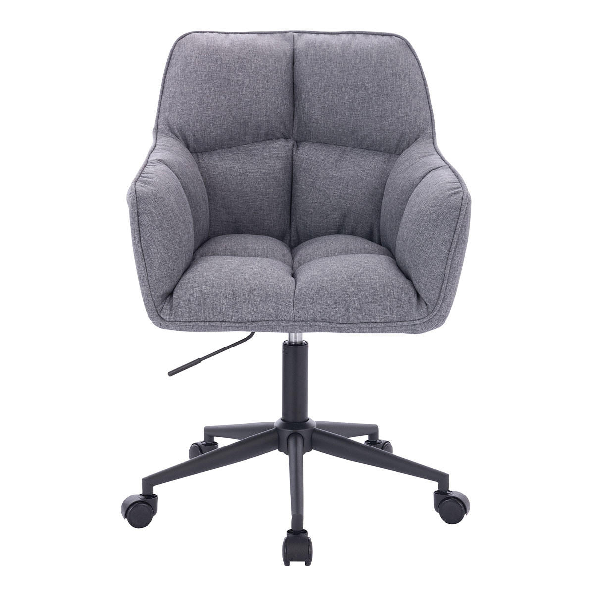 SCHREIBTISCHSTUHL JERRY Stoffbezug Grau - Schwarz/Grau, Textil/Metall (59/96/59cm) - SVITA