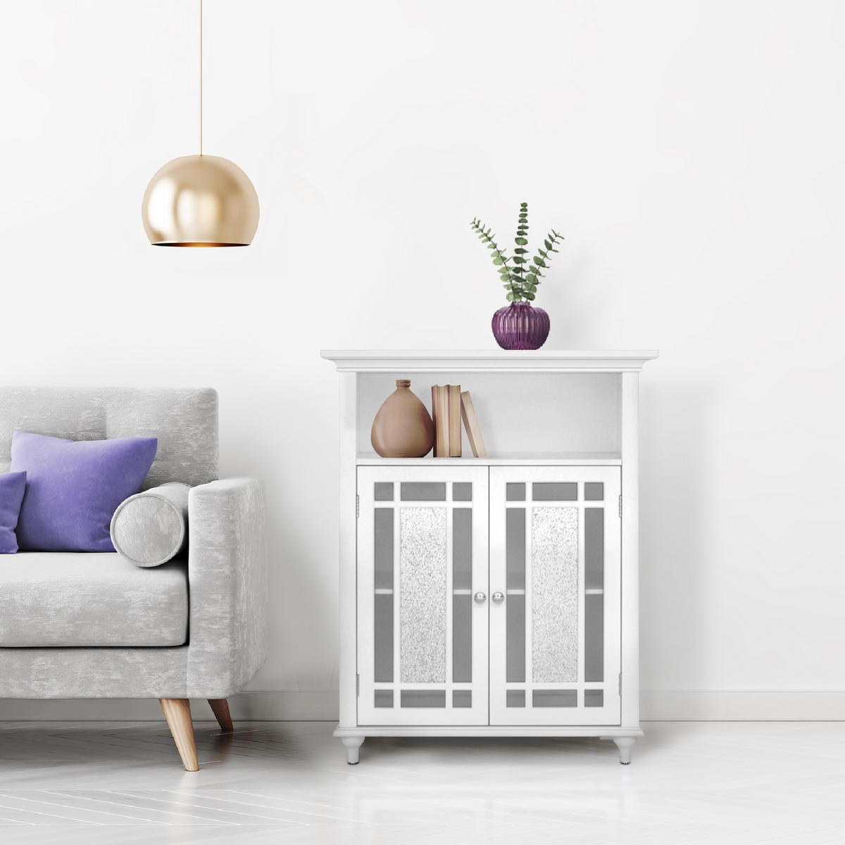 MIDISCHRANK Weiß - Weiß, Holzwerkstoff (30.5/86.4/86.4cm) - Teamson Home