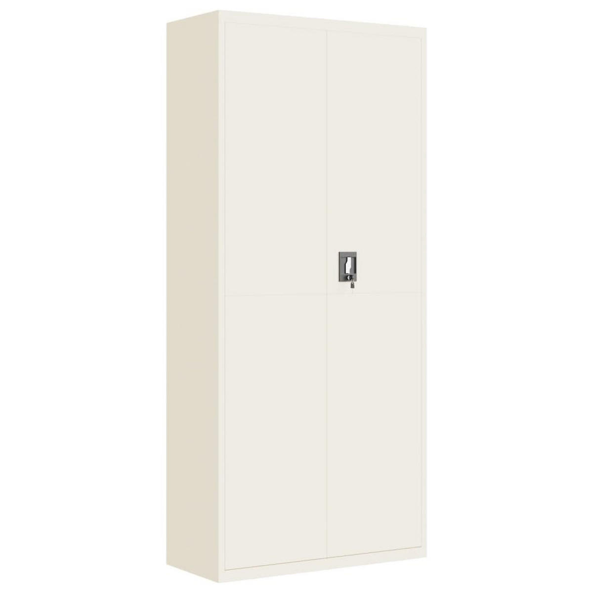 AKTENSCHRANK Weiß 90/40/240 Cm Stahl - Weiß, Metall (90/240/40cm) - vidaXL