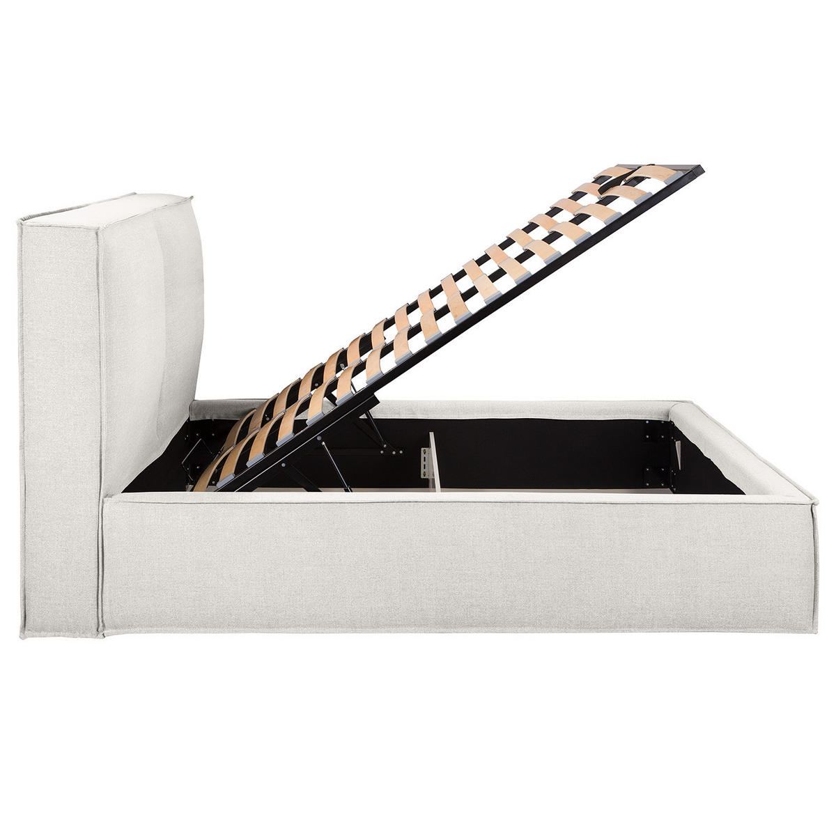 POLSTERBETT - Weiß, Textil (160/200cm) - home24