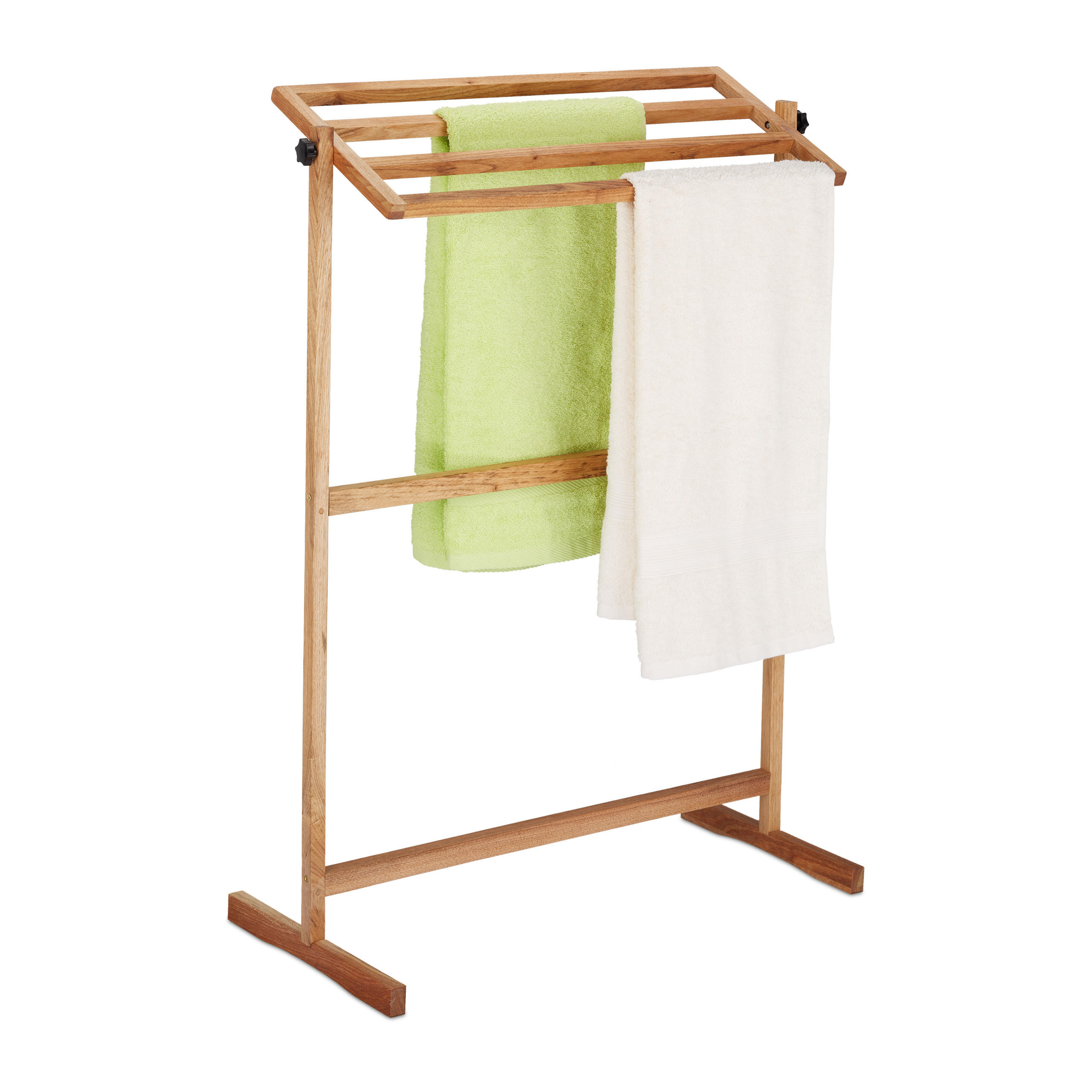 HANDDUKSSTÄLL Natur valnötträ vridbart 98 cm Ljusbrun 98/66/31 cm