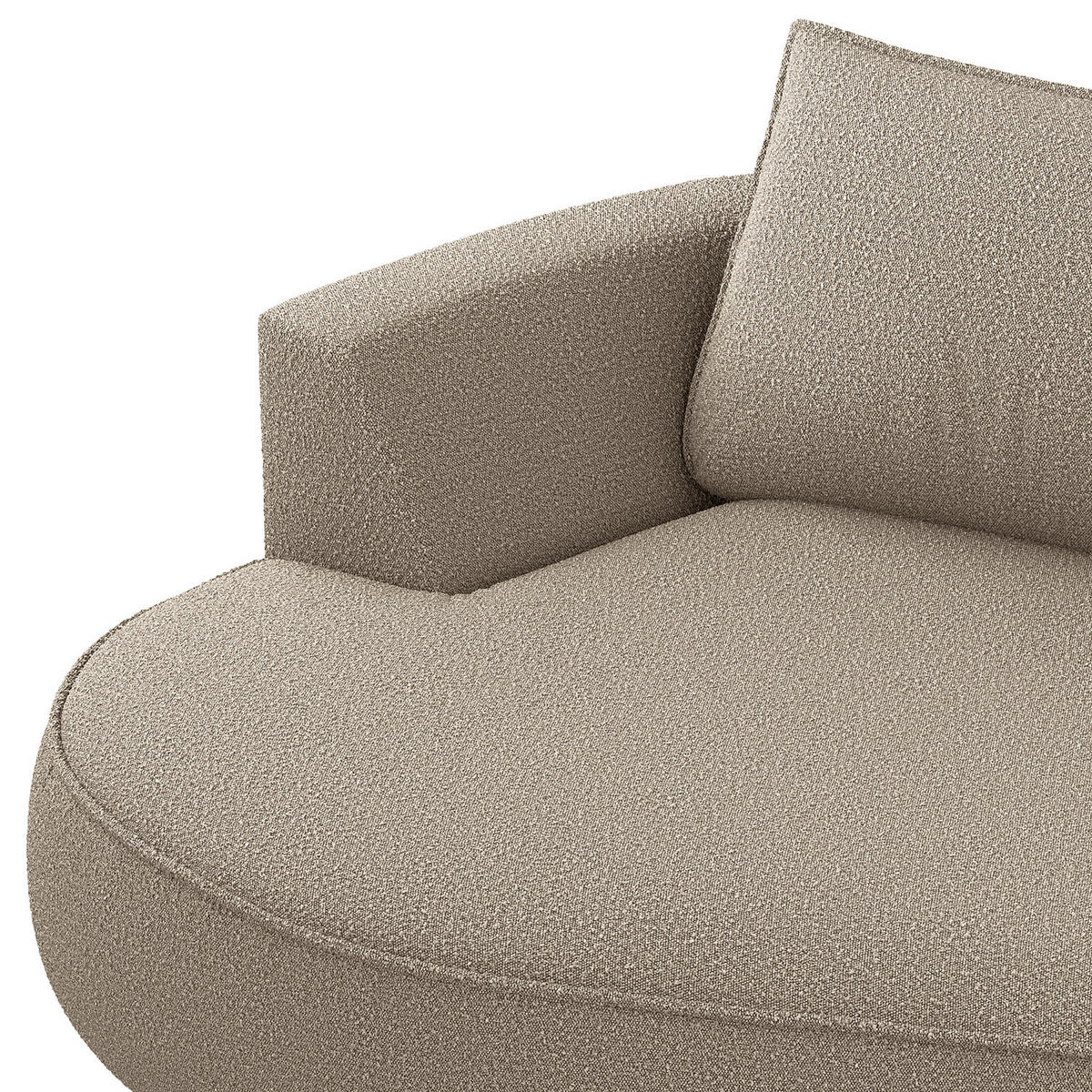 OTTOMANE - modular - Beige/Schwarz, Kunststoff/Textil (196/82/146cm) - home24