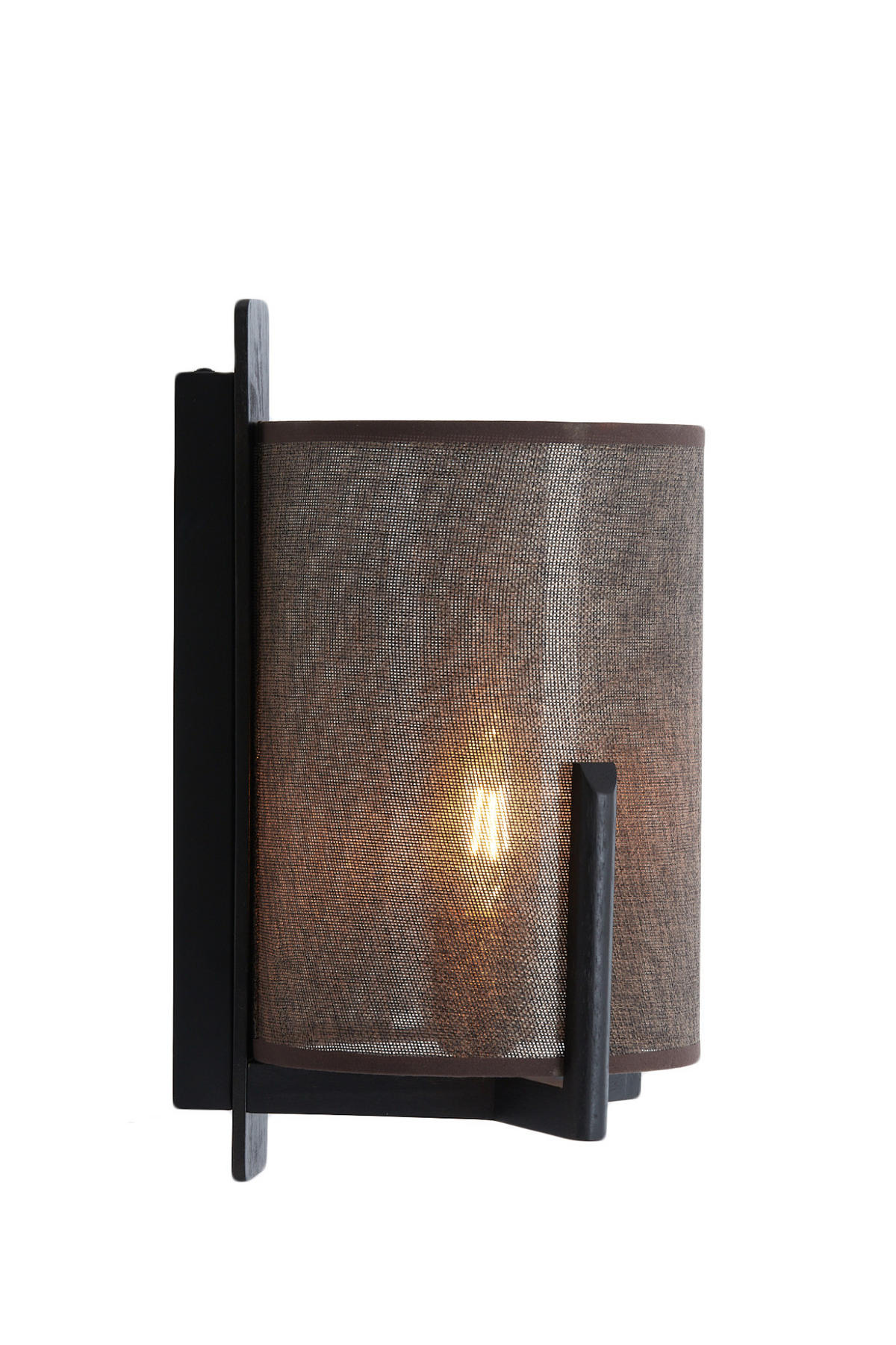 WANDLEUCHTE Litto Schwarz Ø22/36 cm - Schwarz, Holz (18/36/22cm) - Light & Living