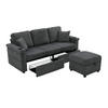 SOFA Corduroy mit LED und USB-Anschluss Stauraum 194/73/81 cm Dunkelgrau - Dunkelgrau, Textil (73/194cm) - Redom