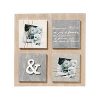 BILDERRAHMEN Galerierahmen Bella 4er für 2 Fotos bis 10x10 cm - Braun, Holzwerkstoff (28.5/28.5/1cm) - EMIX24