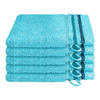 WASCHHANDSCHUHSET Skyline Color - 5-teilig - 16 x 22 cm - Türkis - Türkis, Textil (16/22cm) - SCHIESSER