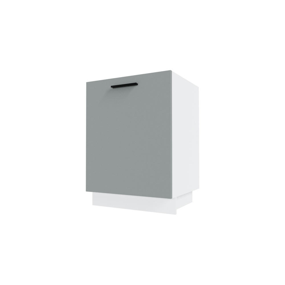 KÜCHENUNTERSCHRANK Bonn D1D/60 Dust Grey Matt / Weiß Matt 60 / 50 / 82cm - Weiß/Grau, Holz/Holzwerkstoff (60/82/50cm) - Feldmann-Wohnen