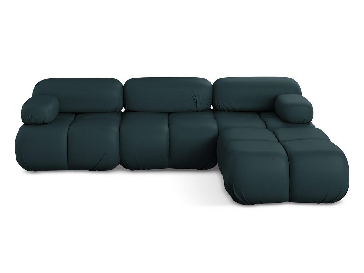 ECKSOFA Beidseitig Kunstleder Blau - Blau/Petrol, Leder/Kunststoff (285/191cm) - Makamii