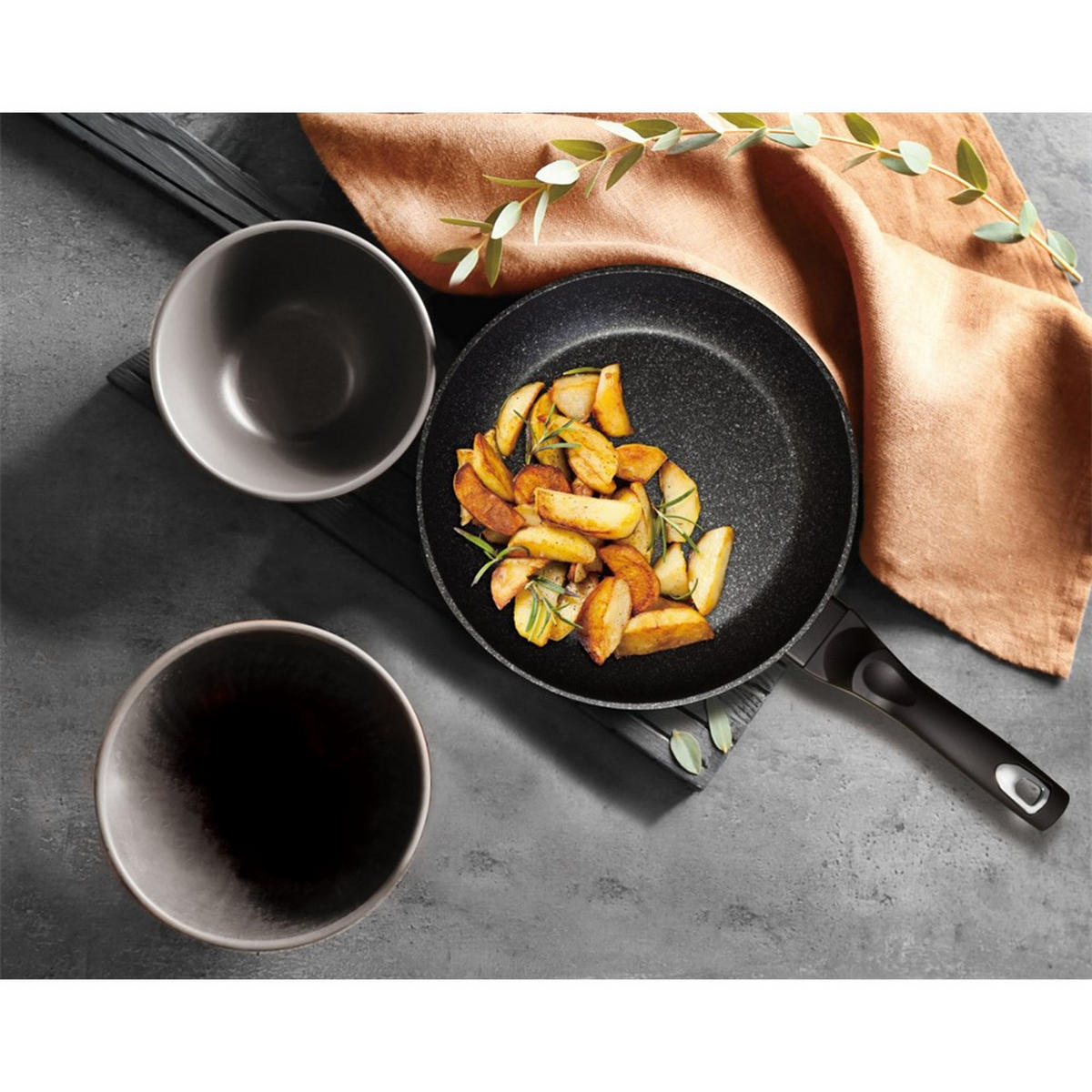 WOK Schwarz 28/28/7.4 cm BH1848 - Schwarz, Metall (28cm) - Berlinger Haus