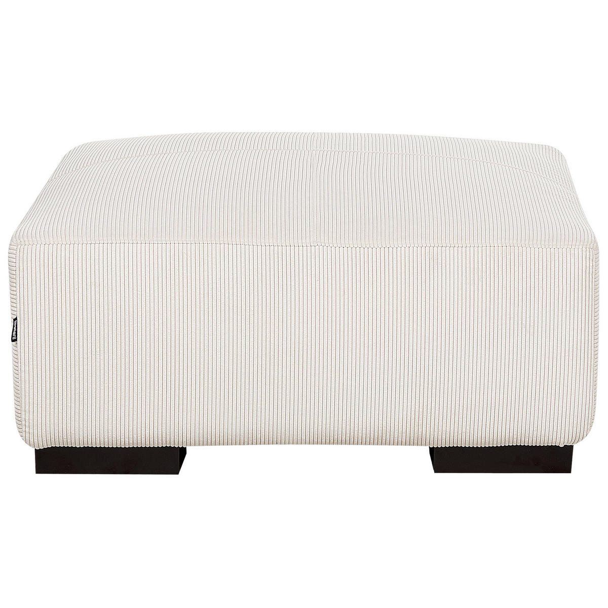 OTTOMANE Cord Cremeweiß Lungo - Creme, Textil (80/35/80cm) - Beliani
