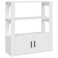 SIDEBOARD Weiß 80x30x90 cm Holzwerkstoff - Weiß, Holzwerkstoff (80/90/30cm) - furnicato