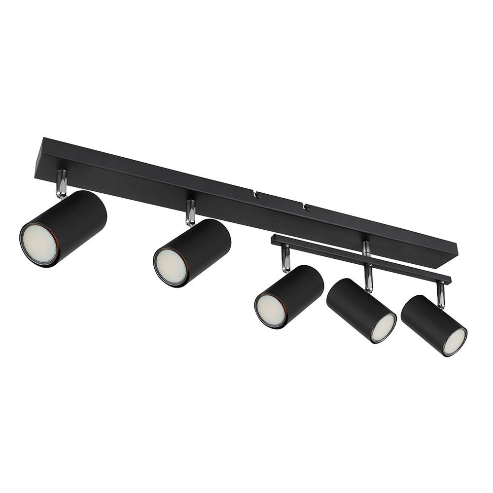 DECKENLEUCHTE Metall Schwarz bewegliche Spots - Schwarz, Metall (70/35/17cm) - Globo Lighting