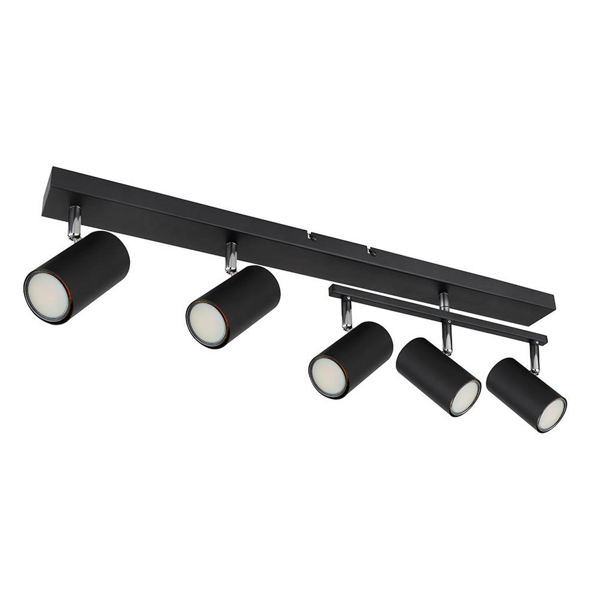 DECKENLEUCHTE Metall Schwarz bewegliche Spots - Schwarz, Metall (70/35/17cm) - Globo Lighting