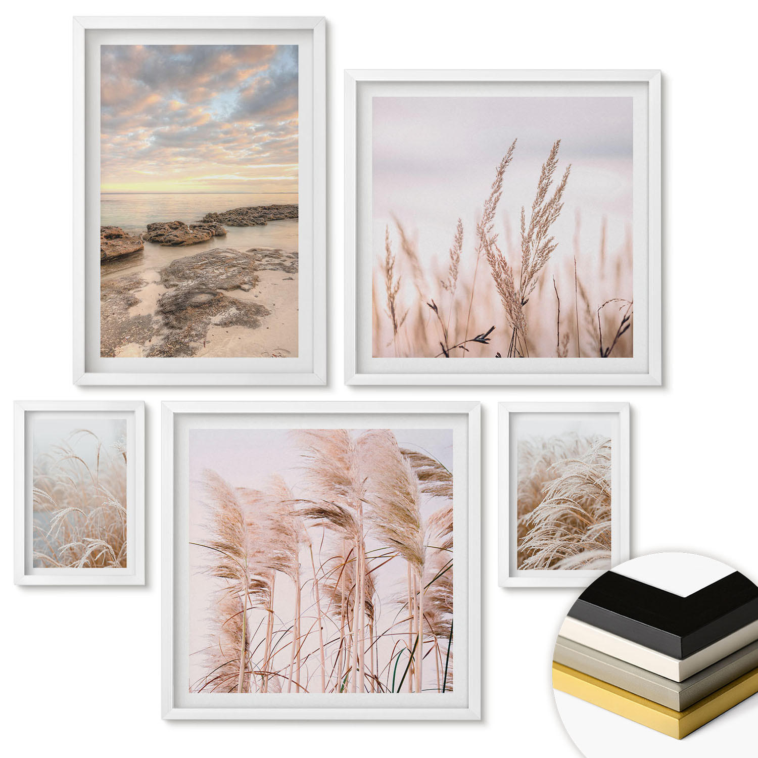 ArtPrintCave Wandbilder Weiß 40x60 cm