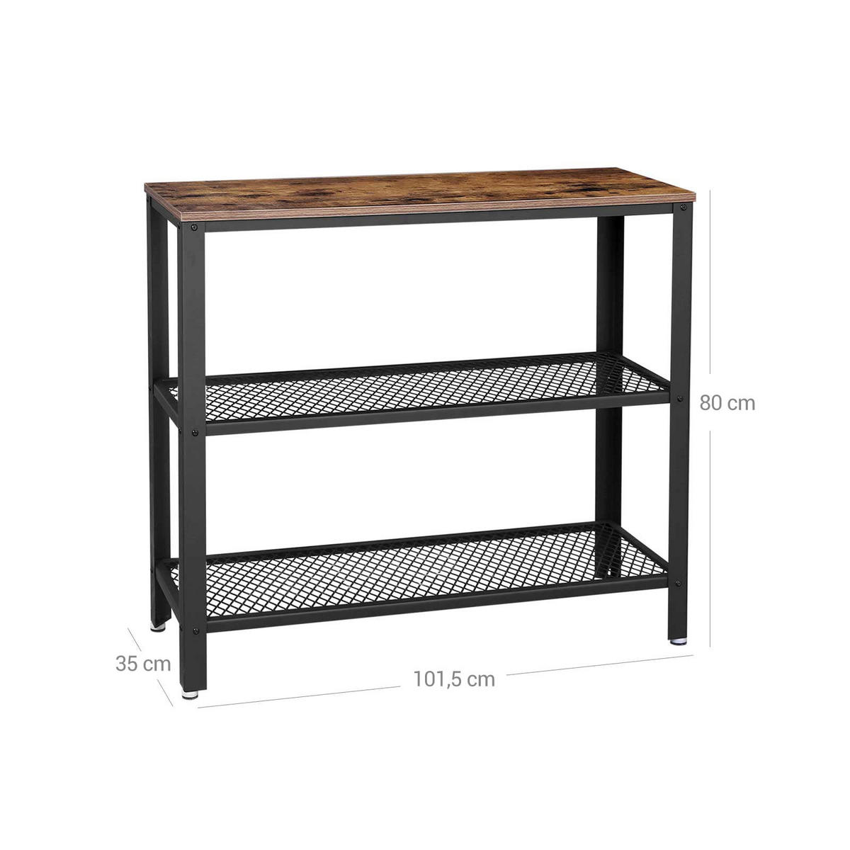 KONSOLENTISCH - Braun, Holzwerkstoff (101.5/35/80cm) - Hansiro