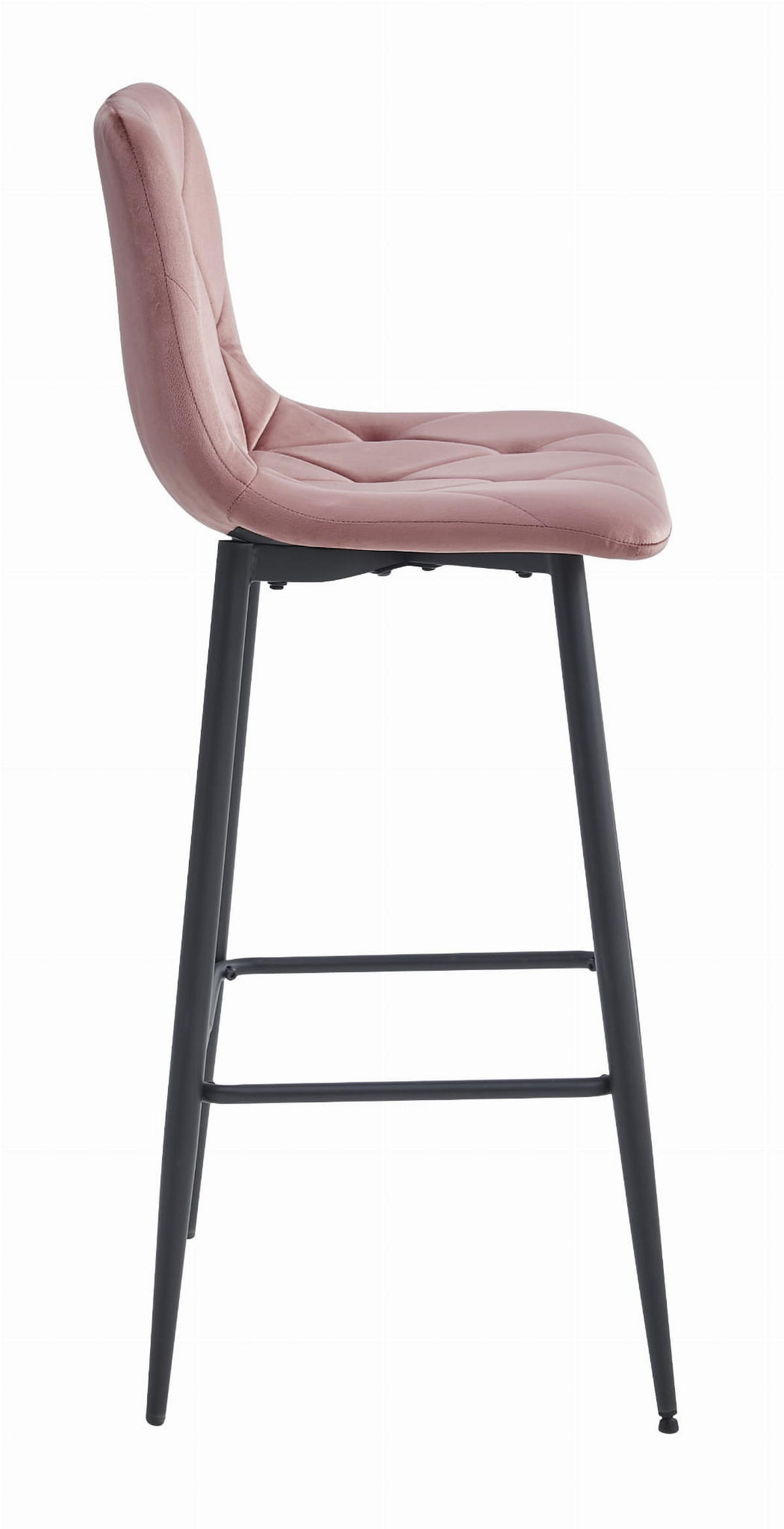 BARHOCKER KODA dunkelrosa Sitz, schwarze Basis - Dunkelrosa/Schwarz, Textil (43.5/104/32.5cm) - Valora