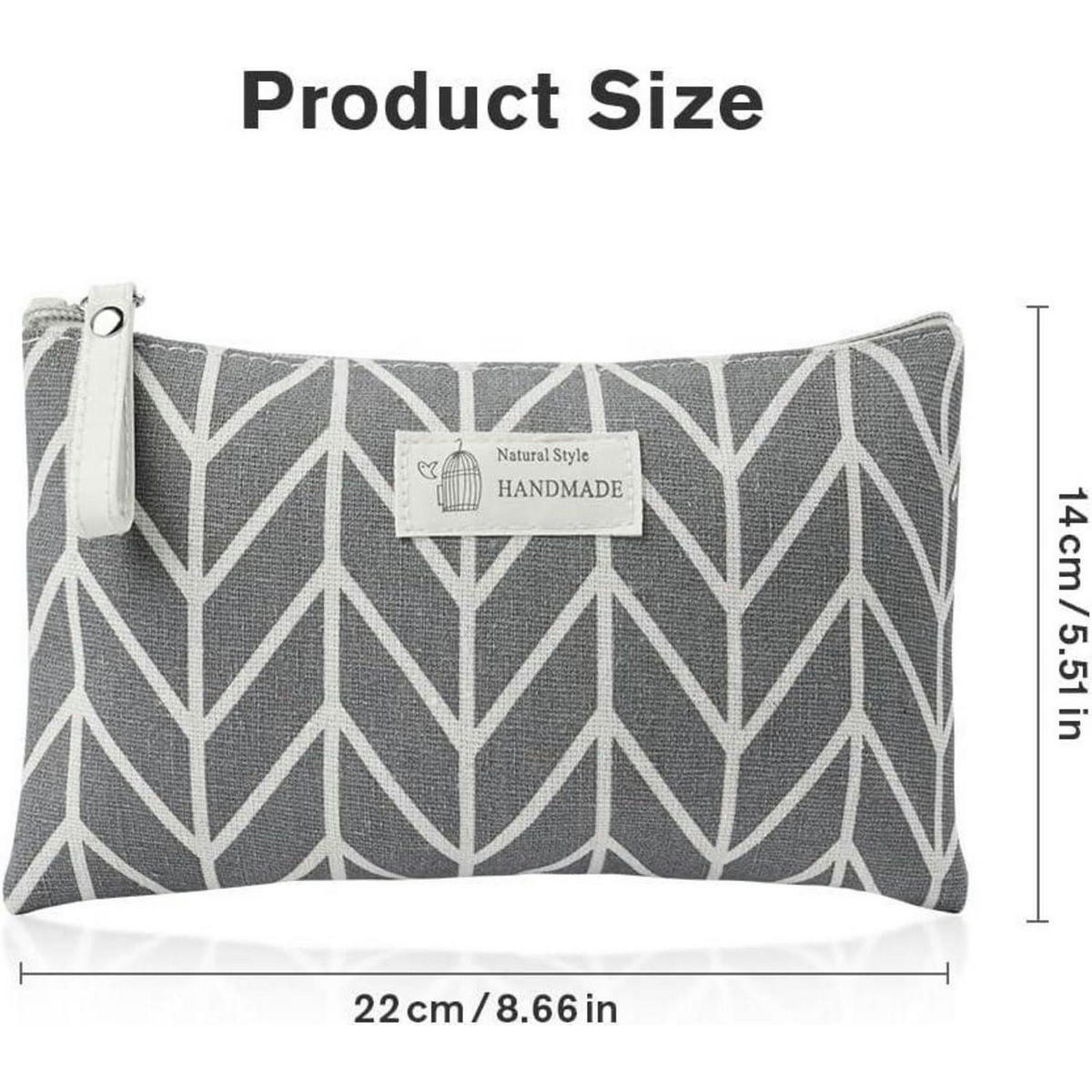 KOSMETIKTASCHE 2-teiliges Set Segeltuch Grau - Multicolor, Textil (18.5/2/26cm)