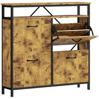 SCHUHSCHRANK Almería Norte Braun Spanplatte 98/24/95 cm - Braun, Holz/Metall (98/95/24cm) - Jamb