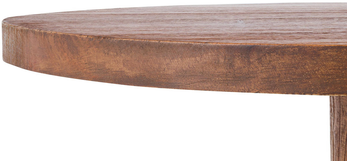 BEISTELLTISCH Nele rund 50x50x60cm Holz Braun Kleiner - Braun, Holz (50/50/60cm) - DELUKE