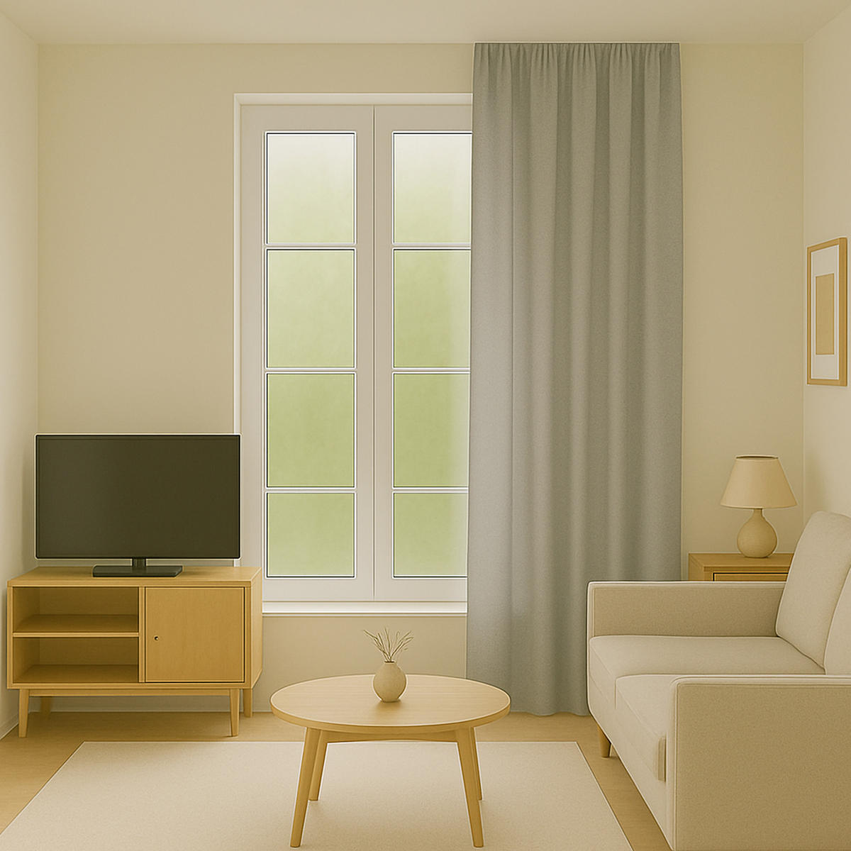 VORHANG Blickdicht ( 140x245cm ) mit Kräuselband / Universalband in Hellgrau - Hellgrau, Textil (140/245cm) - Bestlivings