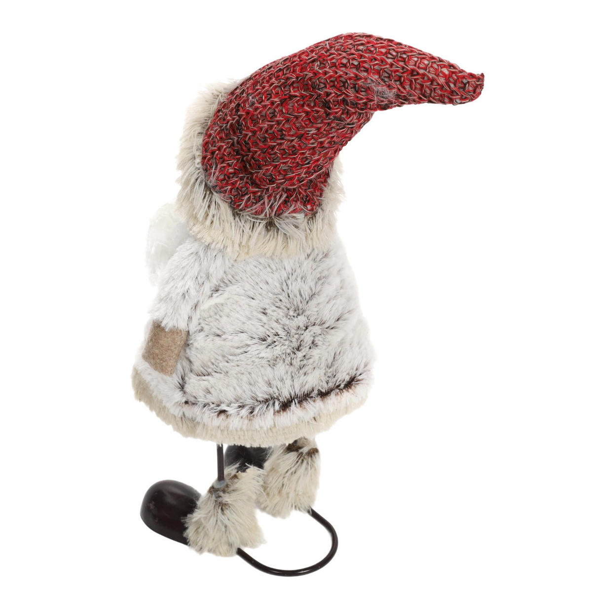FIGUR mit Weihnachtsmann Motiv auf Metallkonstruktion 19/16/35 cm - Weiß, Textil (16/35/19cm) - Fééric Lights and Christmas
