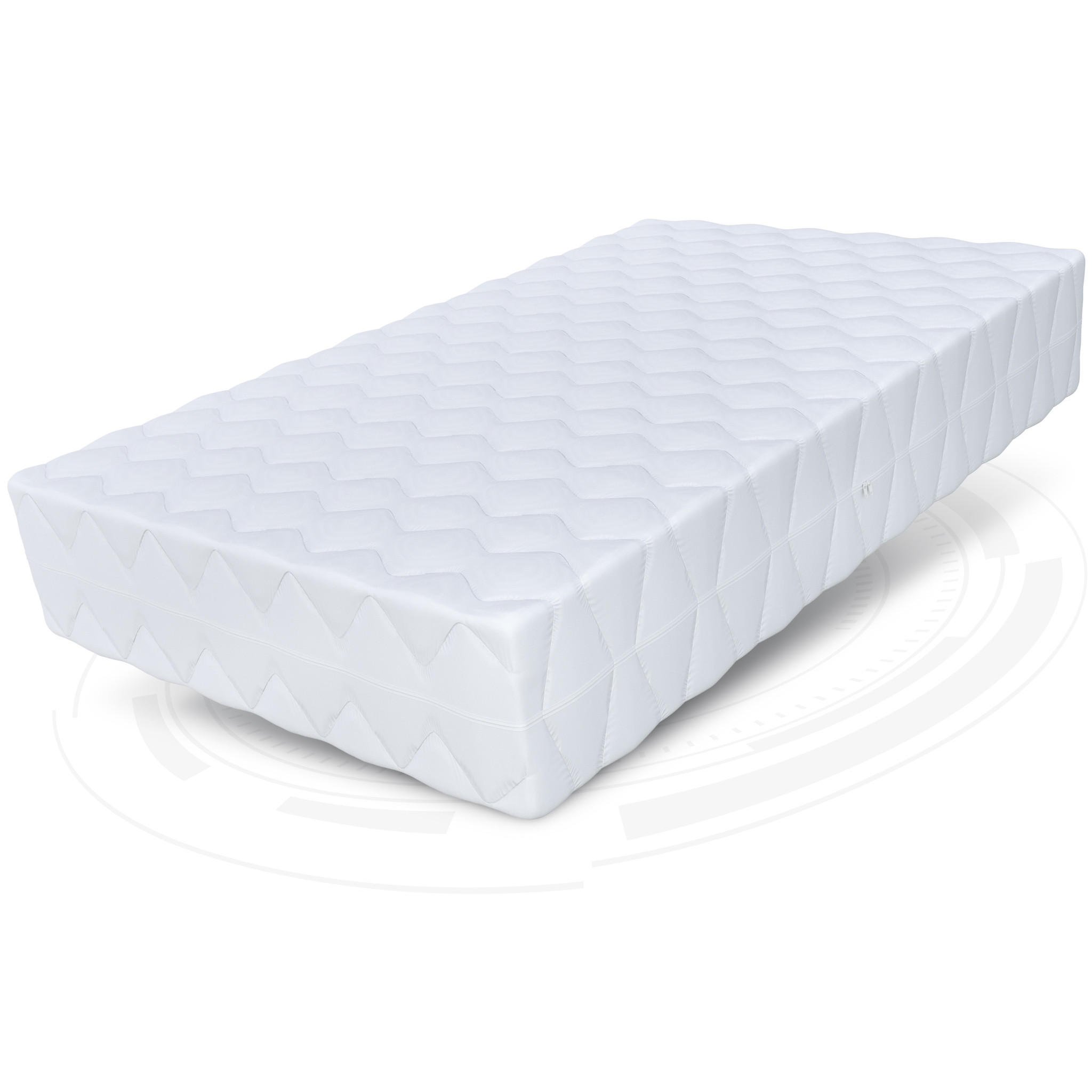TASCHENFEDERKERNMATRATZE Medicmax 23 cm - Weiß, Textil (160/200cm) - FDM