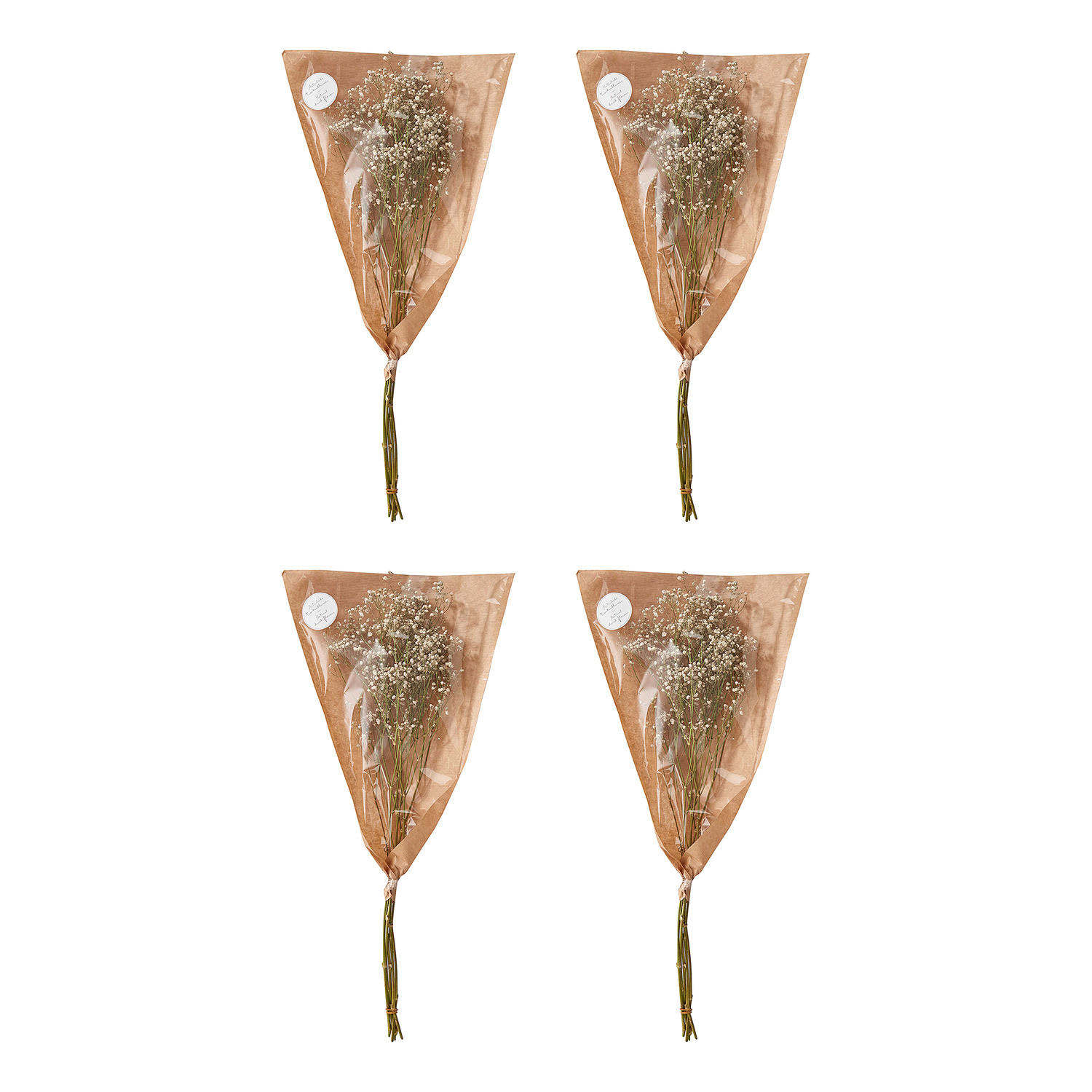 TROCKENBLUMEN SCHLEIERKRAUT (4er Set) Flower Market - Weiß, Naturmaterialien (1cm) - Butlers