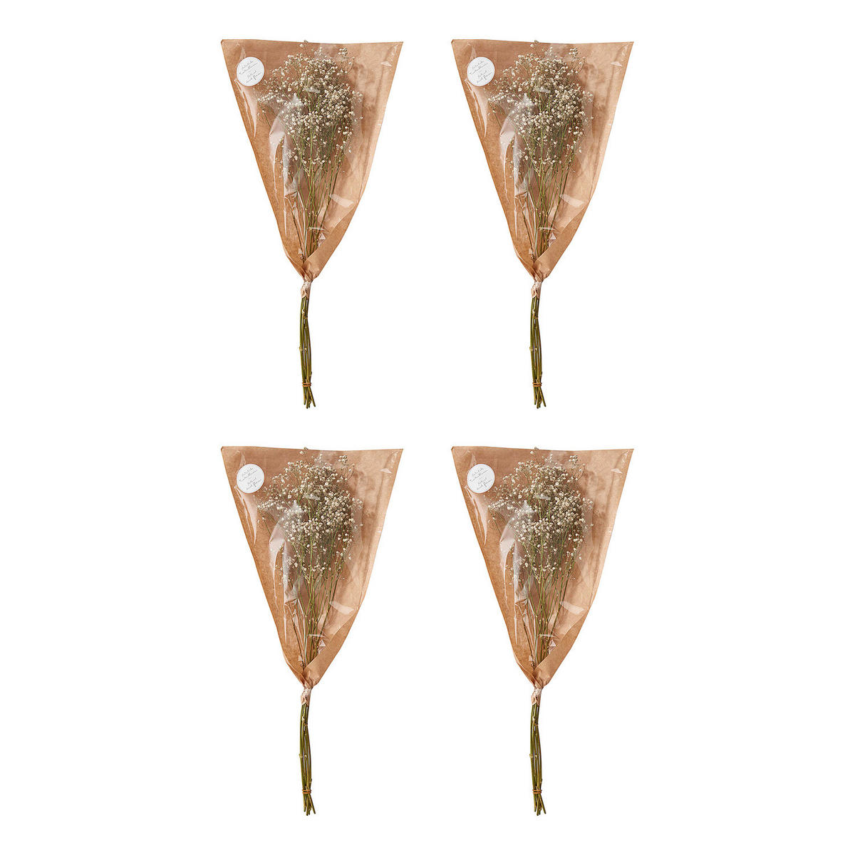 TROCKENBLUMEN SCHLEIERKRAUT (4er Set) Flower Market - Weiß, Naturmaterialien (1cm) - BUTLERS