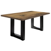 ESSZIMMERTISCH Eila 8 140 x 90 x 75 Esstisch Schwarzstahl/Plankeneiche - Alteiche, Holz (140/90/75cm) - 58aufmkessel