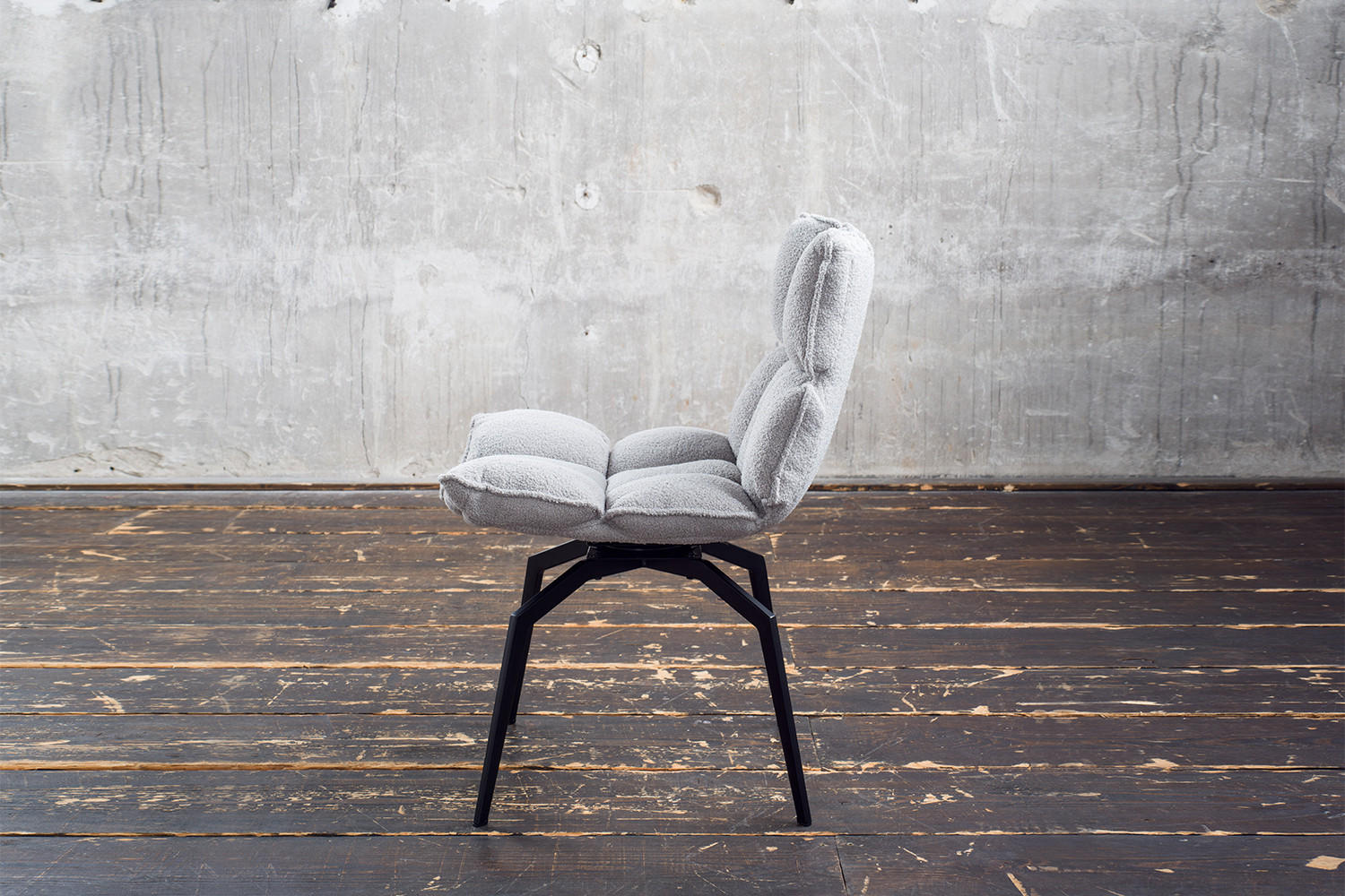 ESSZIMMERSTUHL BARO Grau Webstoff - Schwarz/Grau, Kunststoff/Textil (54/86/65cm) - KAWOLA