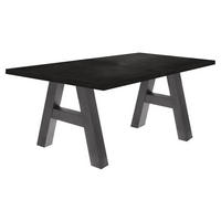 ESSTISCH ausziehbar Elia 3 140 x 90 x 75 Esszimmertisch Graphit/Schwarzstahl - Schwarz, Holz (140/90/75cm) - 58aufmkessel