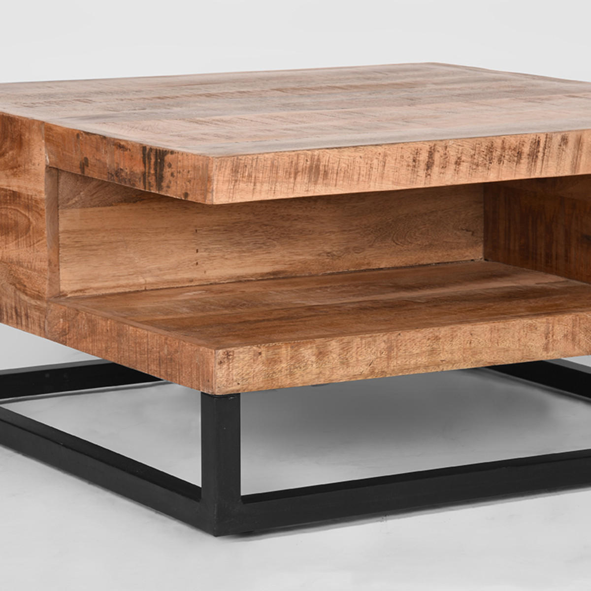 COUCHTISCH Cube Braun 80/80/40 cm - Beige, Holz (80/80/40cm) - LABEL51