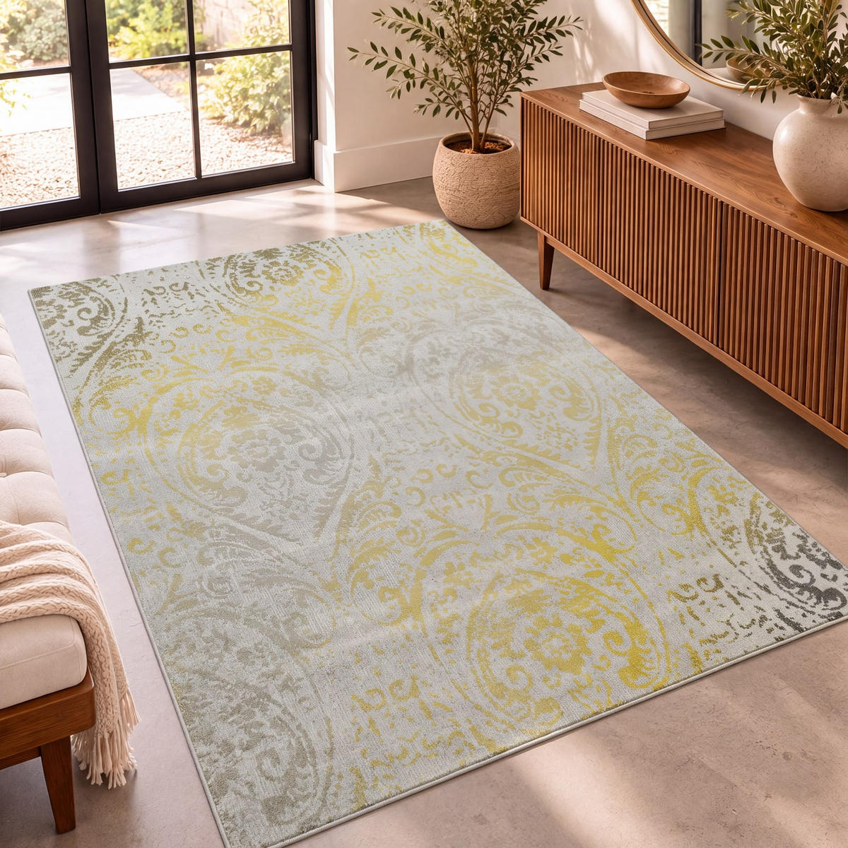 OUTDOORTEPPICH 160/220 cm Artigo 415 - Gelb, Kunststoff (160/220cm) - Paco Home