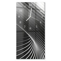 WANDUHR 30x60 cm - Seestern - Schwarz, Glas (30/60/0.4cm) - TULUP