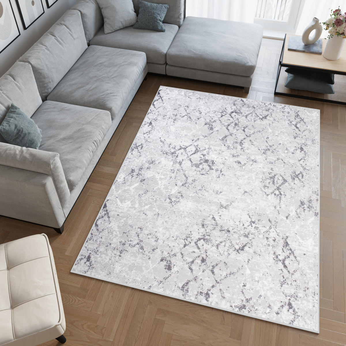 TEPPICH SKY Grau 250/350 cm - Grau, Kunststoff (250/350cm) - Tapiso
