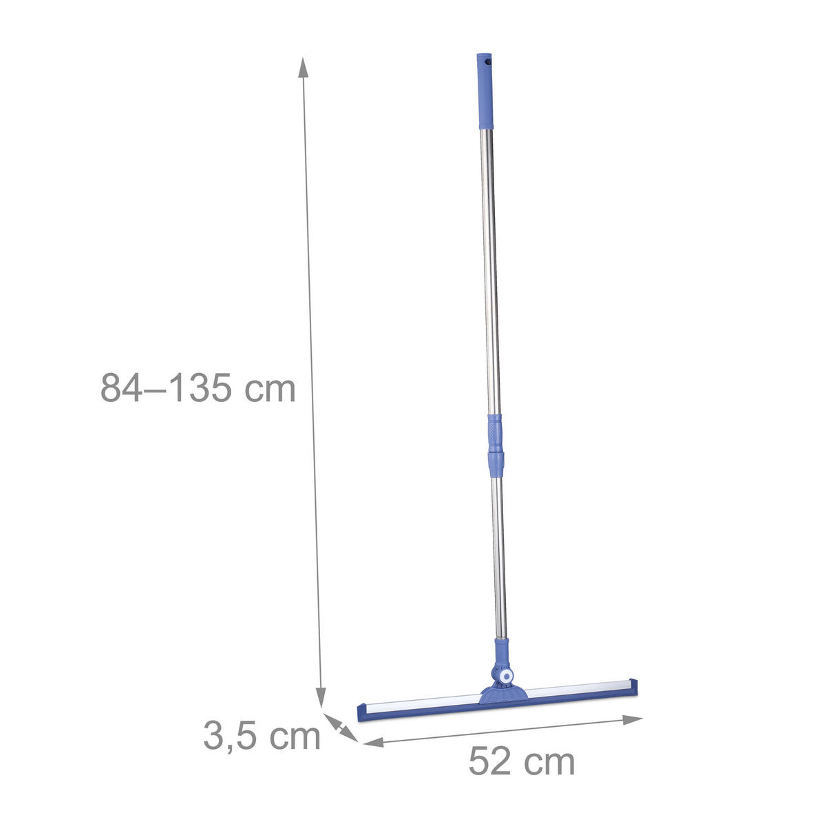 VODNI brisalec - srebrne barve, kovina/umetna masa (52/135/3.5cm) - Relaxdays