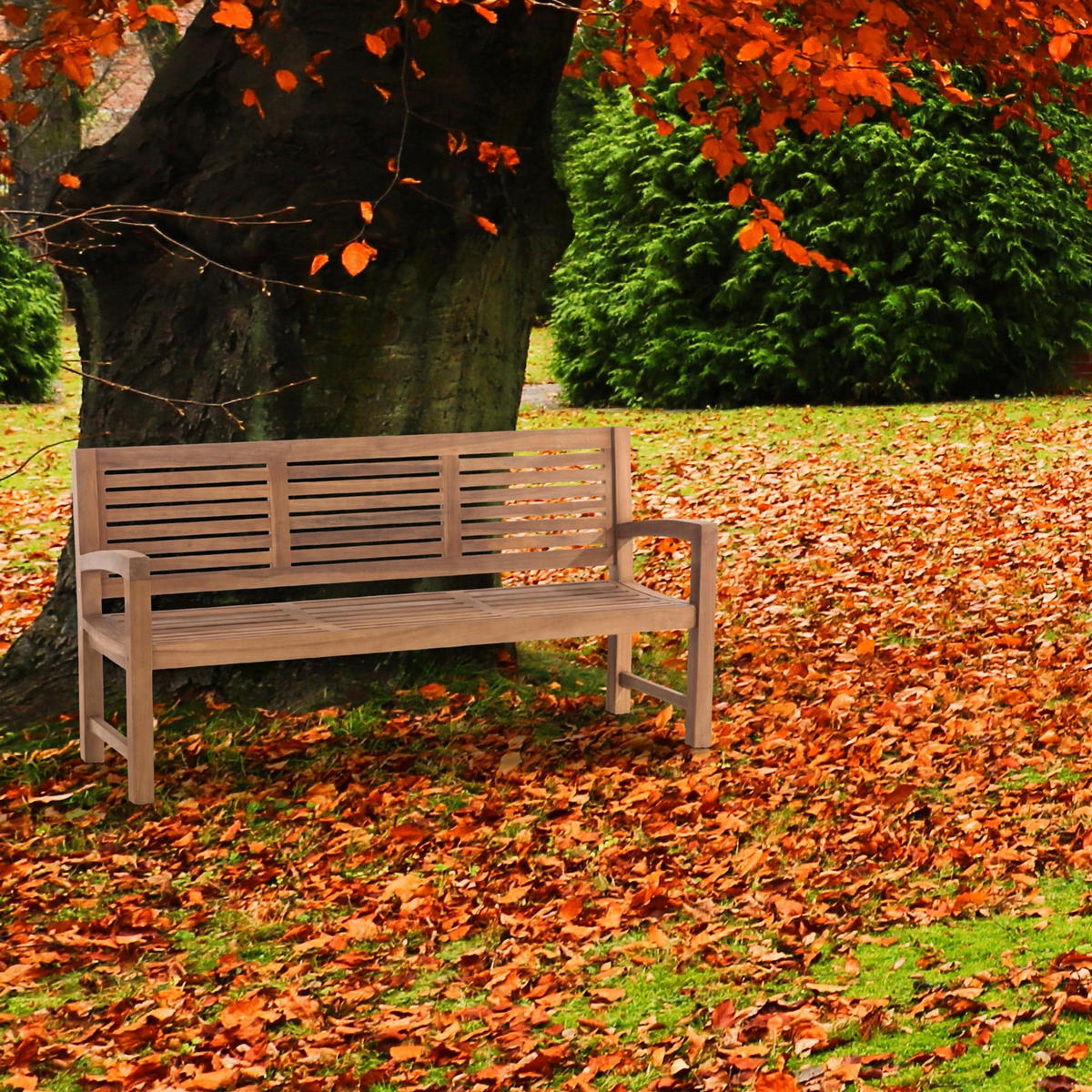 GARTENBANK 180/59 cm Holz Teak - Teakfarben, Holz (180/92/59cm) - CLP